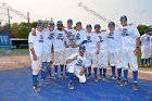 Baseball vs Babson  Wheaton College Baseball players celebrate their victory over Babson to win the NEWMAC Championship for the third year in a row. - (Photo by Keith Nordstrom) : Wheaton, baseball, NEWMAC